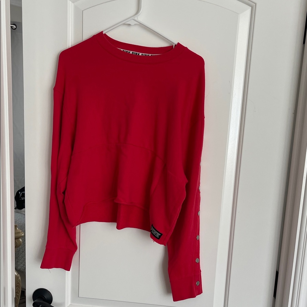 PINK Victoria's Secret Red Off-the-Shoulder Sweater